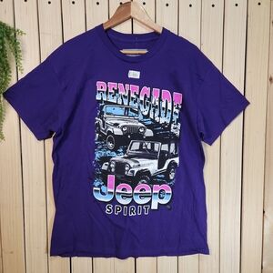 Jeep Graphic Tshirt, Jeep Spirit Renegade Purple Graphic Tee